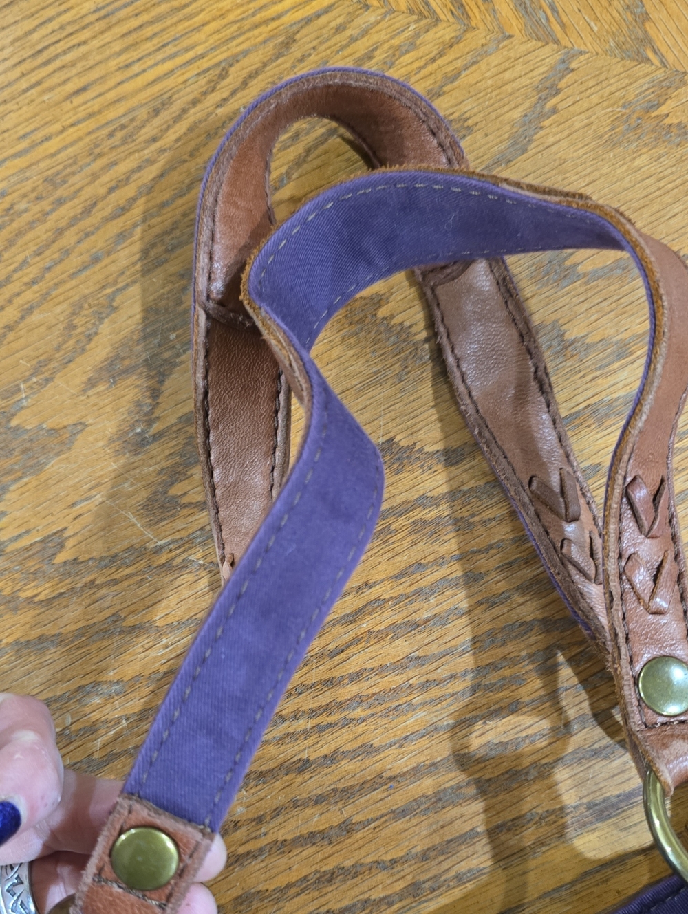 Lucky Brand Bohemian Patchwork Purple Velvet Shoulder Bag - Picture 2 of 8